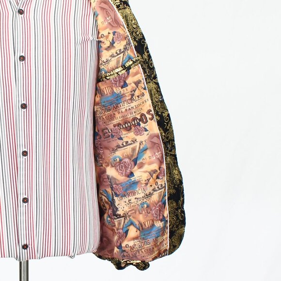 Unique 38S Black Solid 2-Button Sport Coat Blazer Jacket P470 - Picture 10 of 11